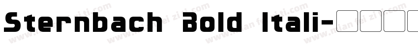 Sternbach Bold Itali字体转换